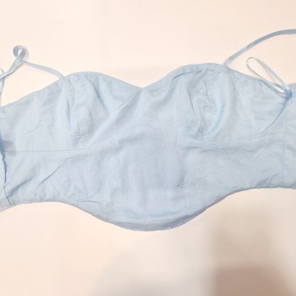 Superdown Janet Corset Top in Light Blue XL - Picture 8 of 11